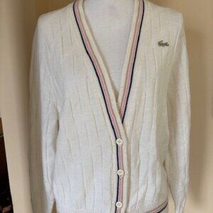 VTG IZOD LACOSTE SPORT LOGO CARDIGAN
